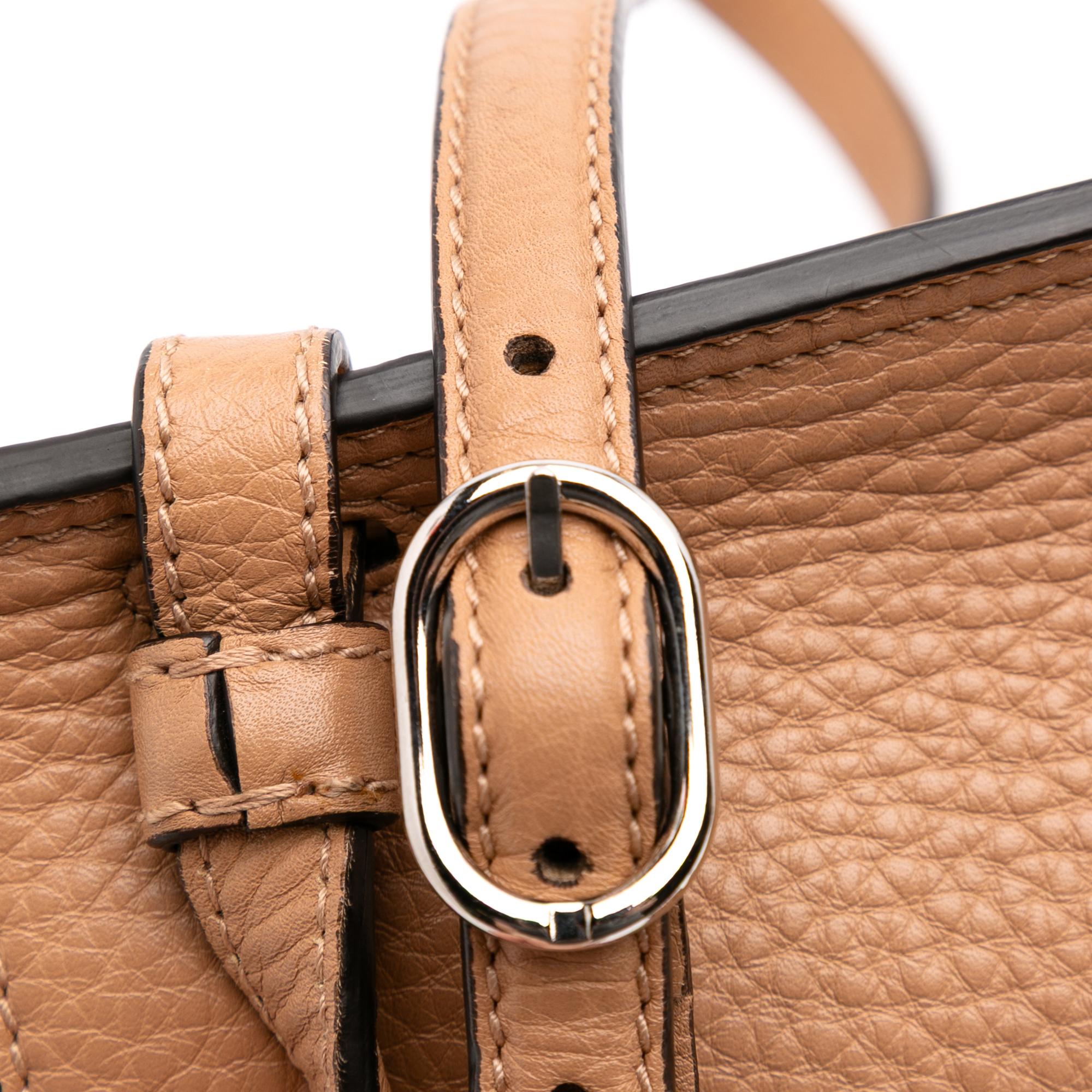 Gucci Medium Leather Bamboo Daily Crossbody