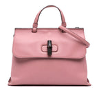 Gucci Medium Leather Bamboo Daily Satchel