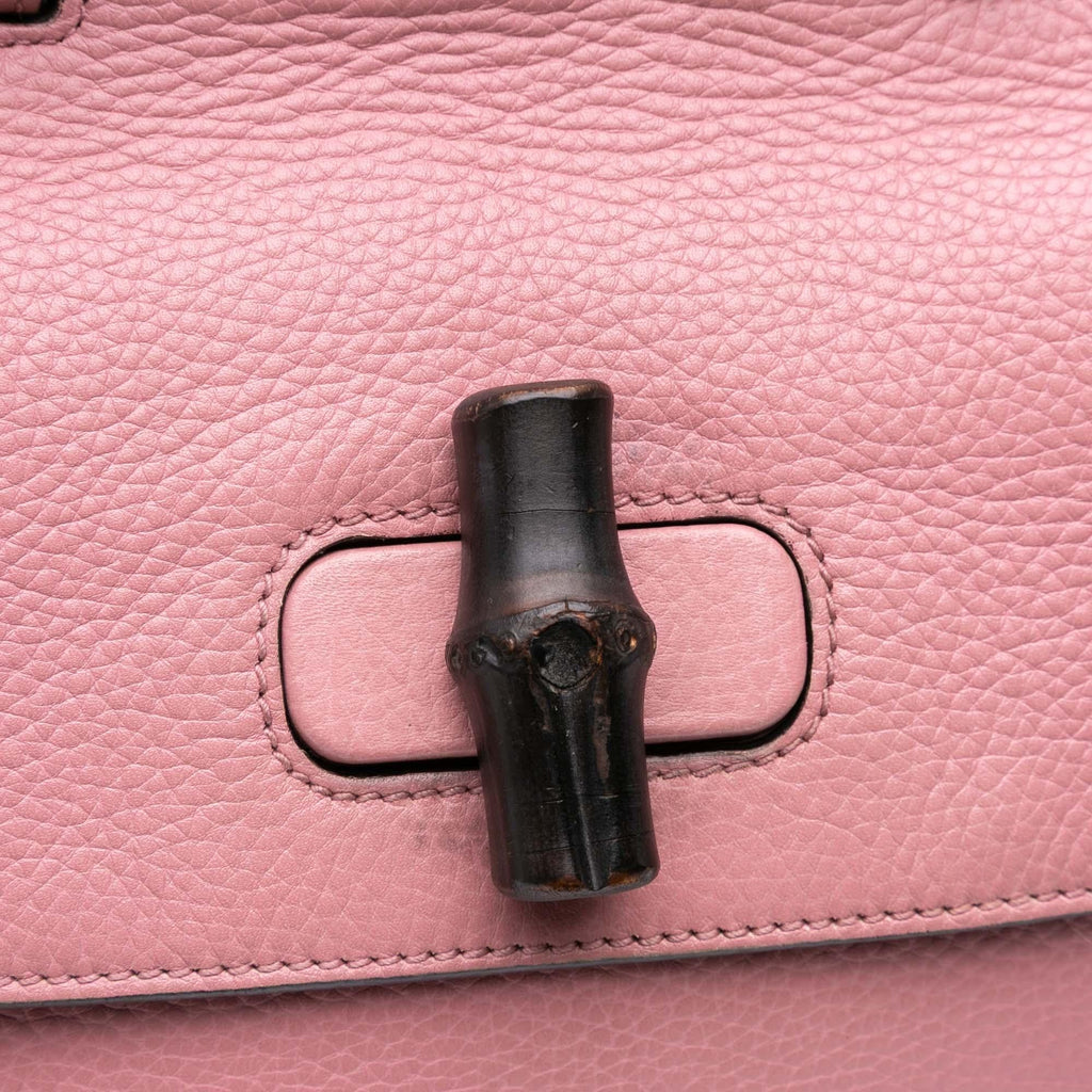 Gucci Medium Leather Bamboo Daily Satchel