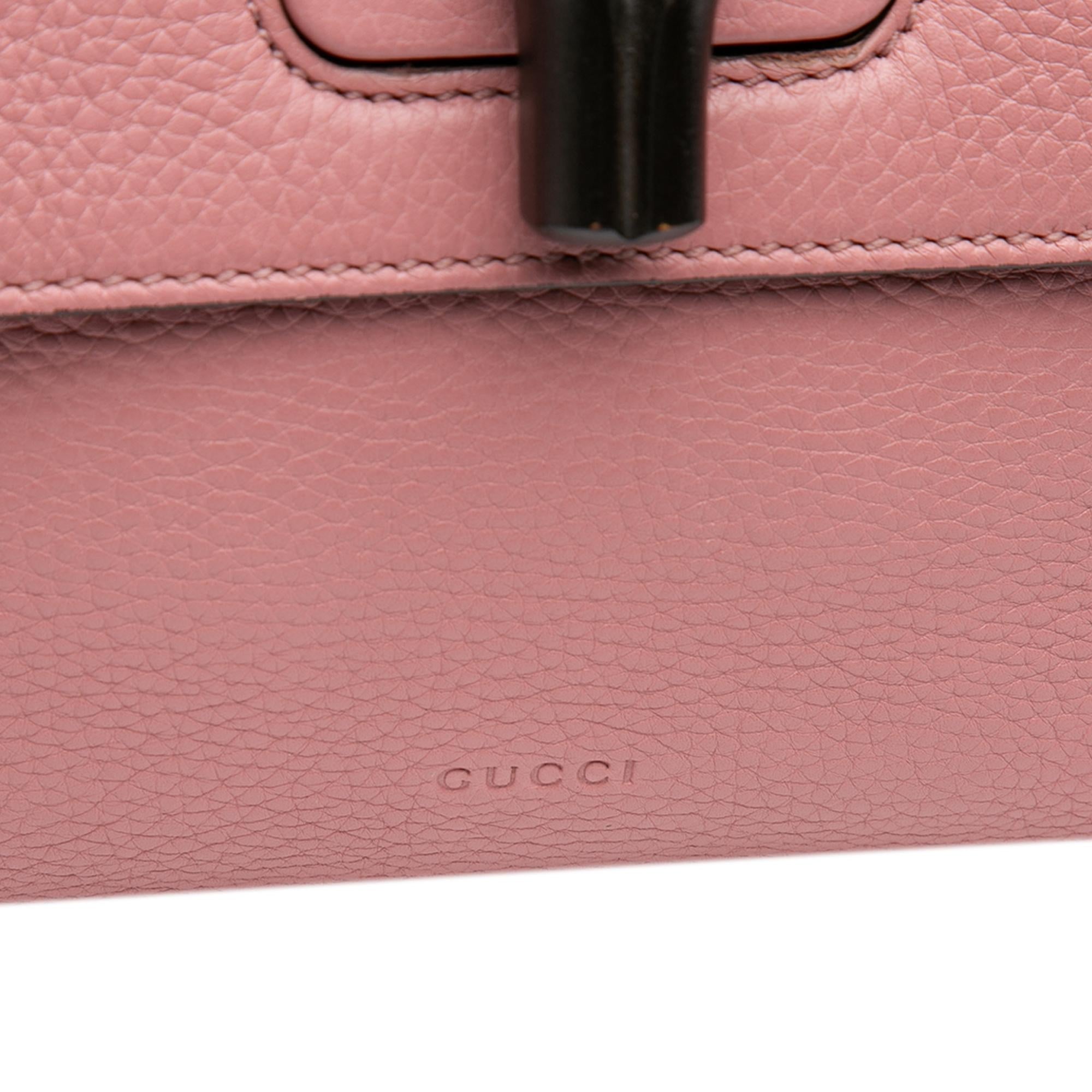 Gucci Medium Leather Bamboo Daily Satchel