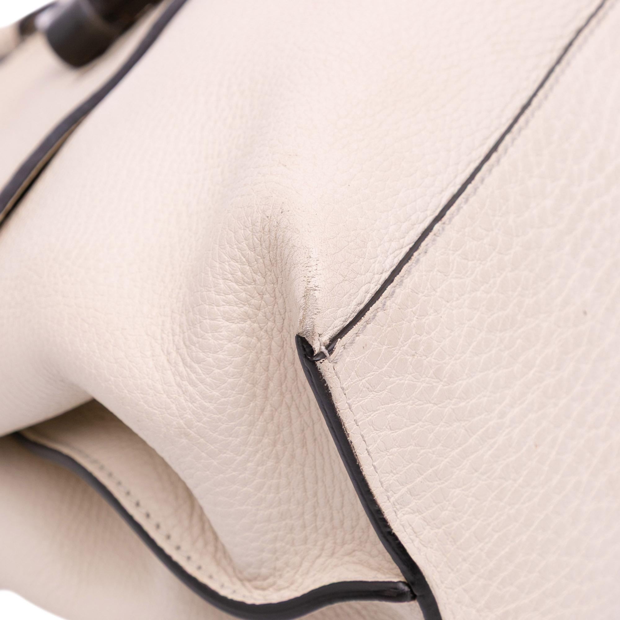 Gucci Medium Leather Bamboo Daily Satchel