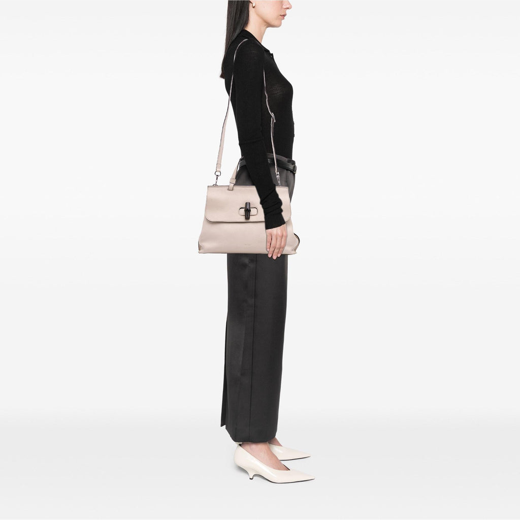 Gucci Medium Leather Bamboo Daily Satchel