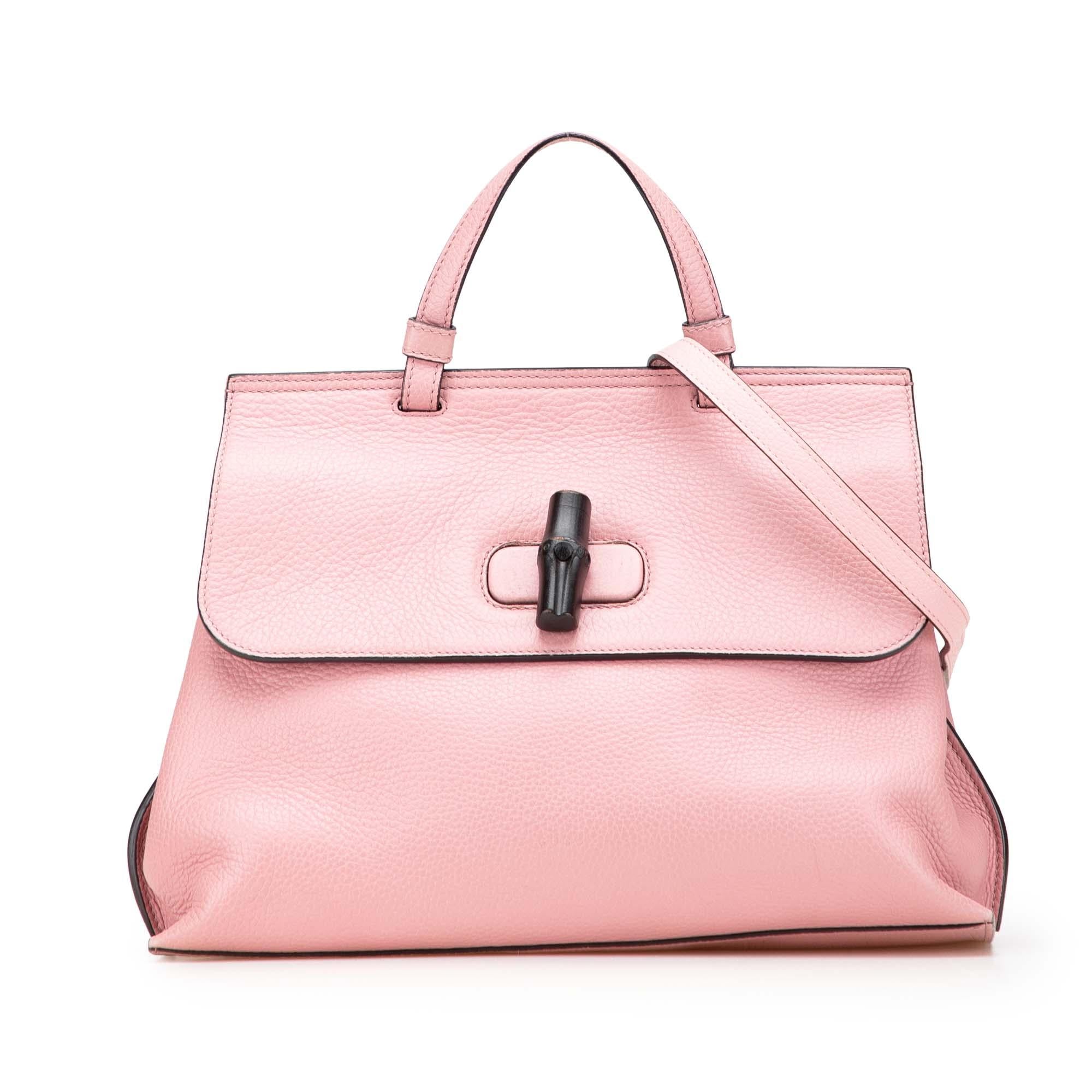 Gucci Medium Leather Bamboo Daily Satchel