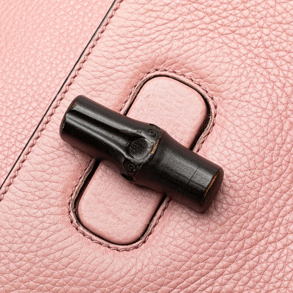 Gucci Medium Leather Bamboo Daily Satchel