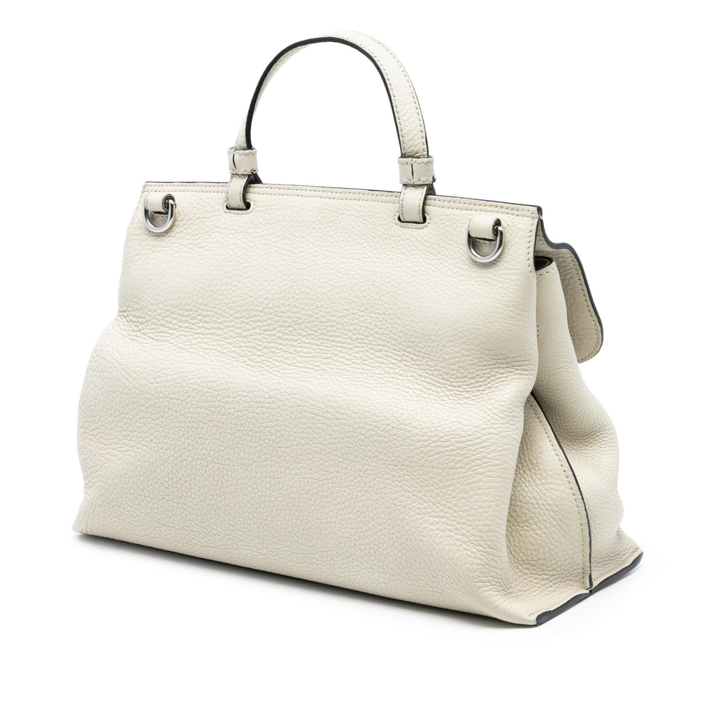 Gucci Medium Leather Bamboo Daily Satchel