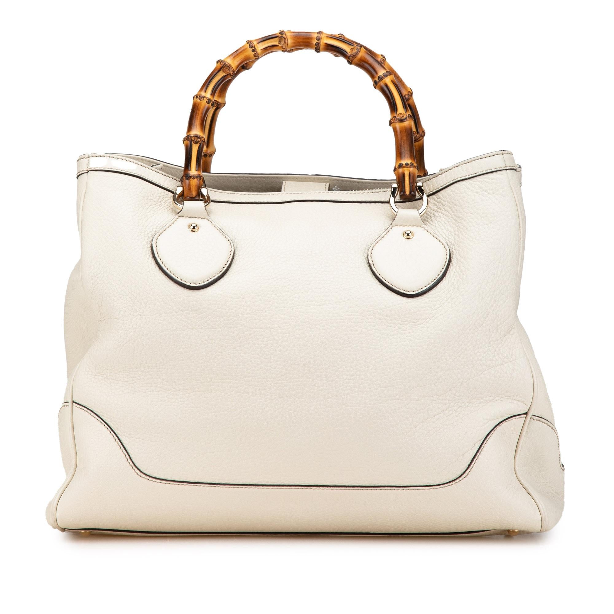 Gucci Medium Leather Bamboo Diana Tote