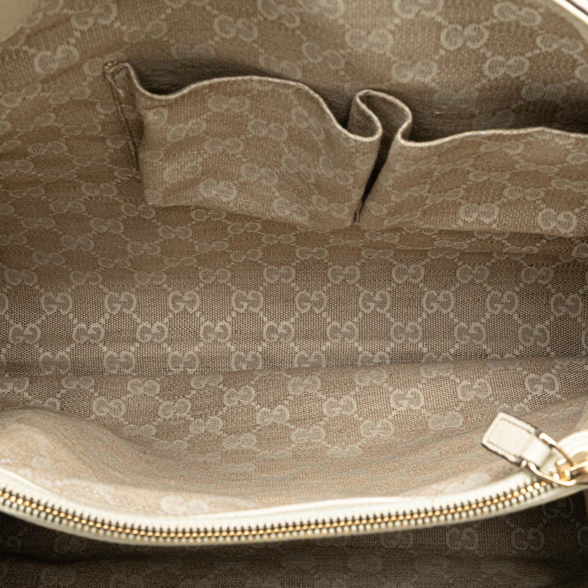 Gucci Medium Leather Bamboo Diana Tote