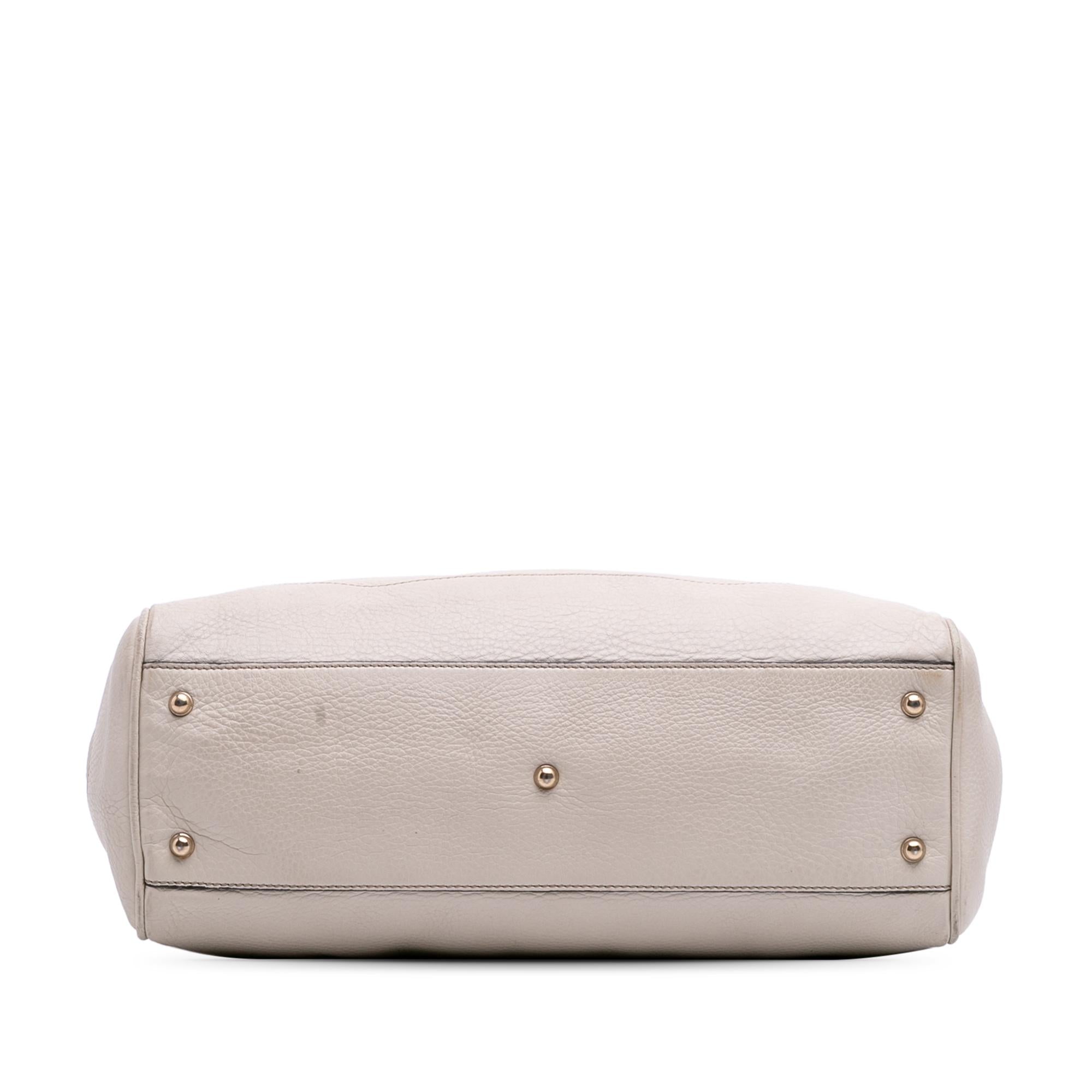 Gucci Medium Leather Bamboo Diana Tote