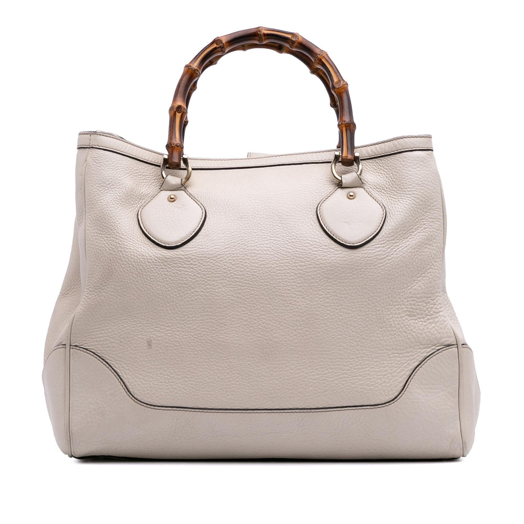 Gucci Medium Leather Bamboo Diana Tote