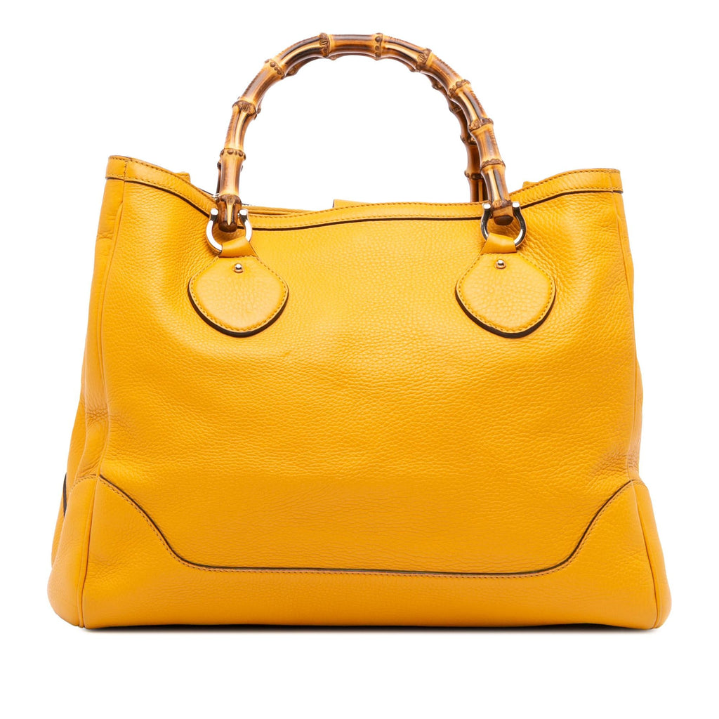 Gucci Medium Leather Bamboo Diana Tote