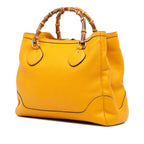 Gucci Medium Leather Bamboo Diana Tote