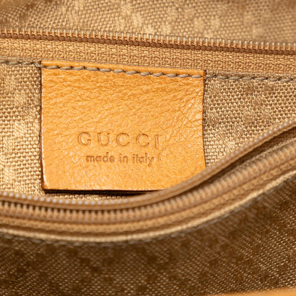 Gucci Medium Leather Bamboo Diana Tote