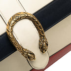 Gucci Medium Leather Bamboo Dionysus Web Satchel