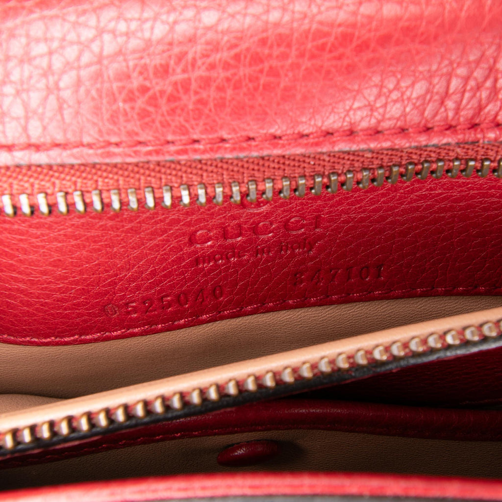 Gucci Medium Leather Bamboo Nouveau Fringe Crossbody