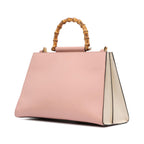 Gucci Medium Leather Bamboo Nymphaea Satchel