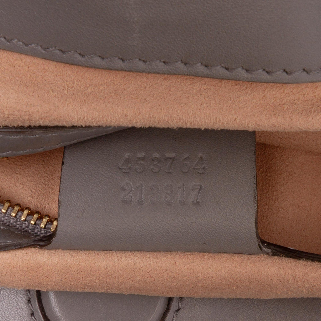 Gucci Medium Leather Bamboo Nymphaea Satchel