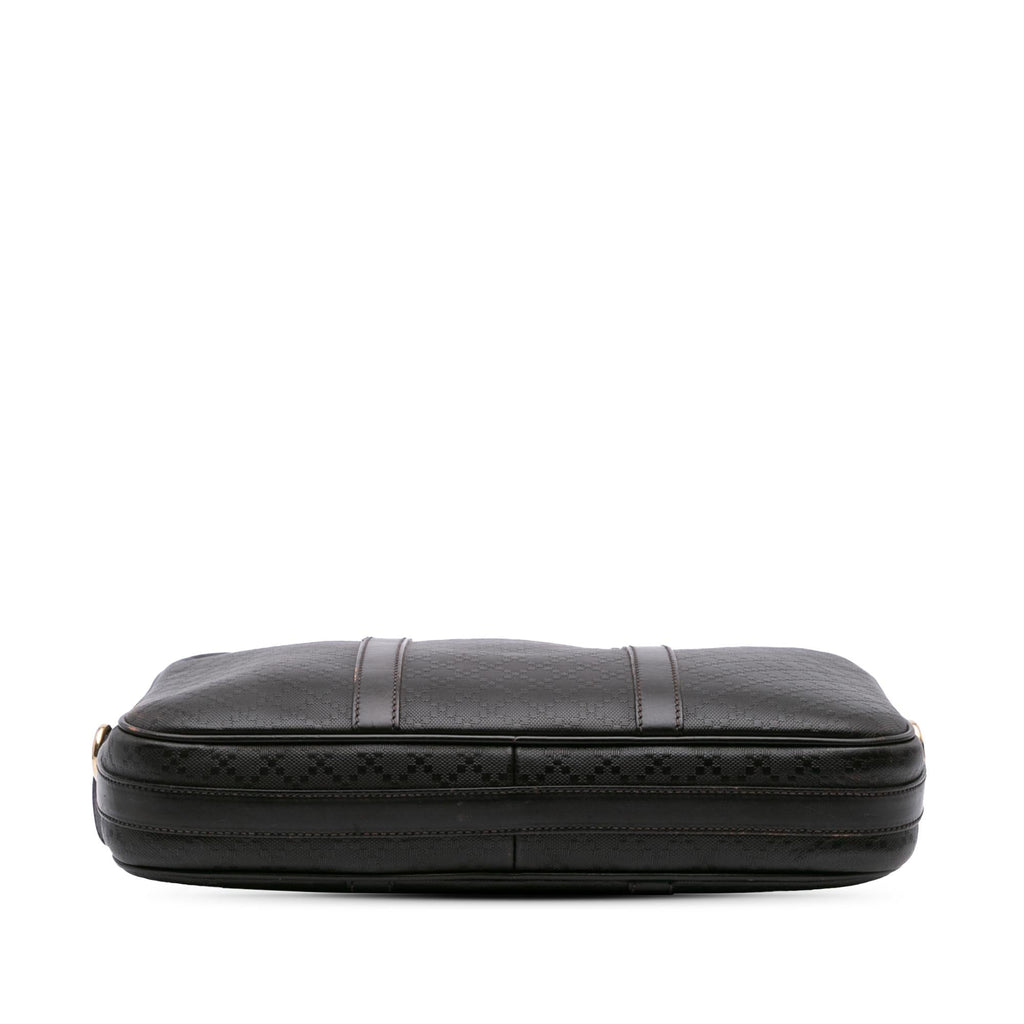 Gucci Medium Leather Diamante Bright Business Bag