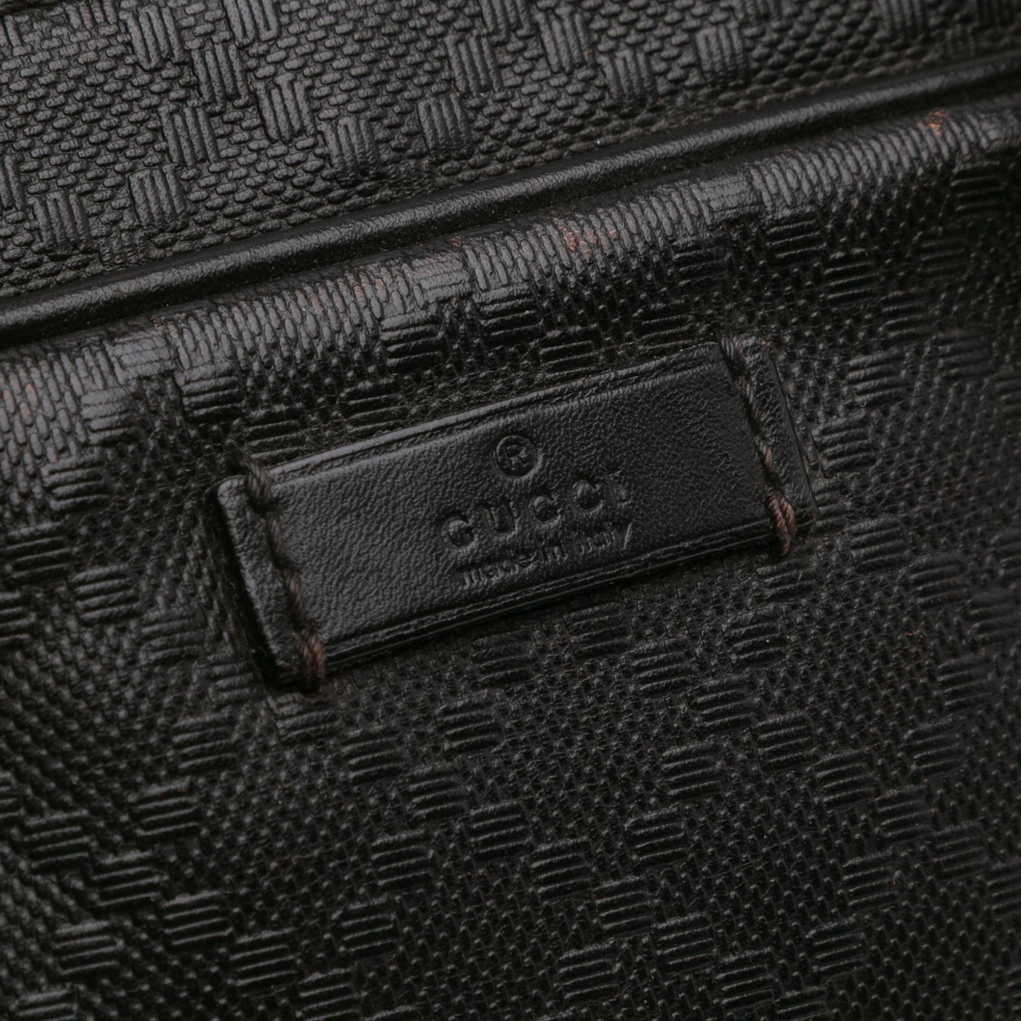 Gucci Medium Leather Diamante Bright Business Bag