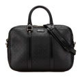 Gucci Medium Leather Diamante Bright Business Bag