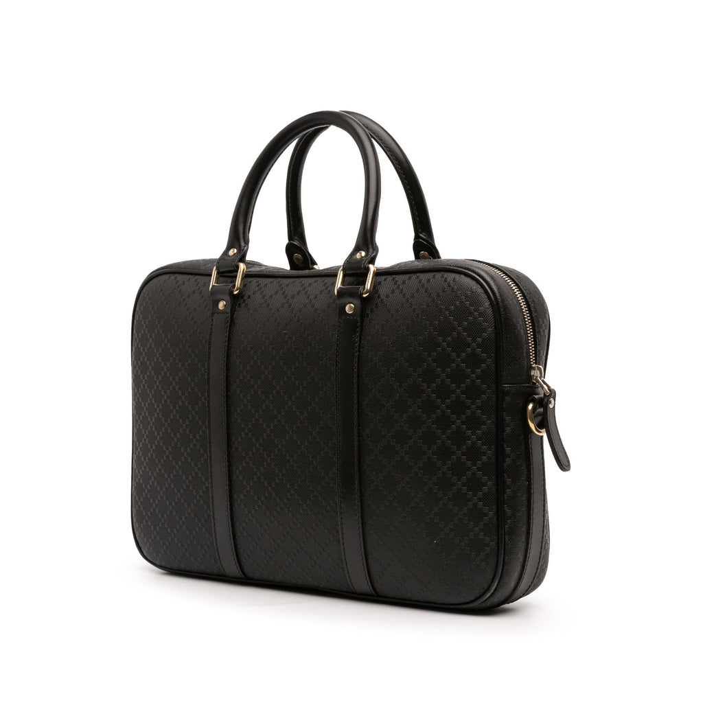 Gucci Medium Leather Diamante Bright Business Bag