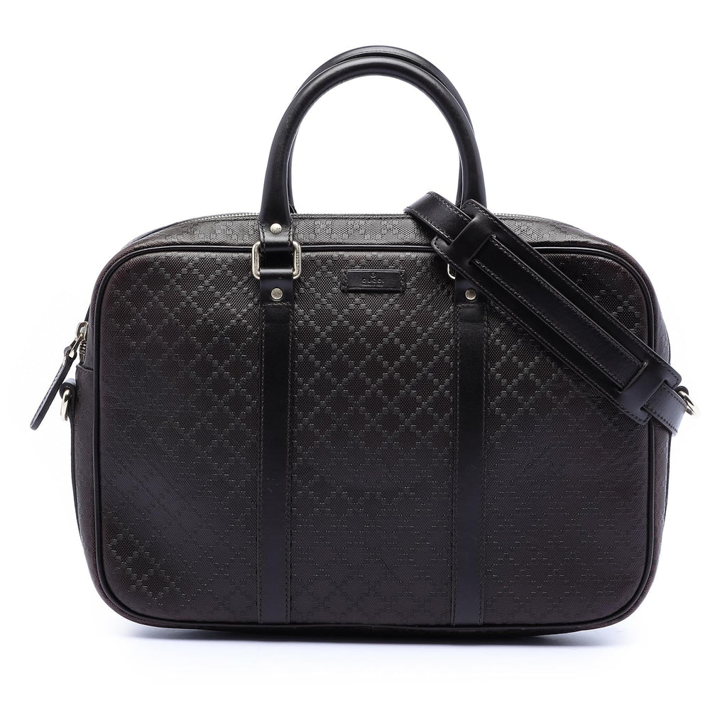 Gucci Medium Leather Diamante Bright Business Bag