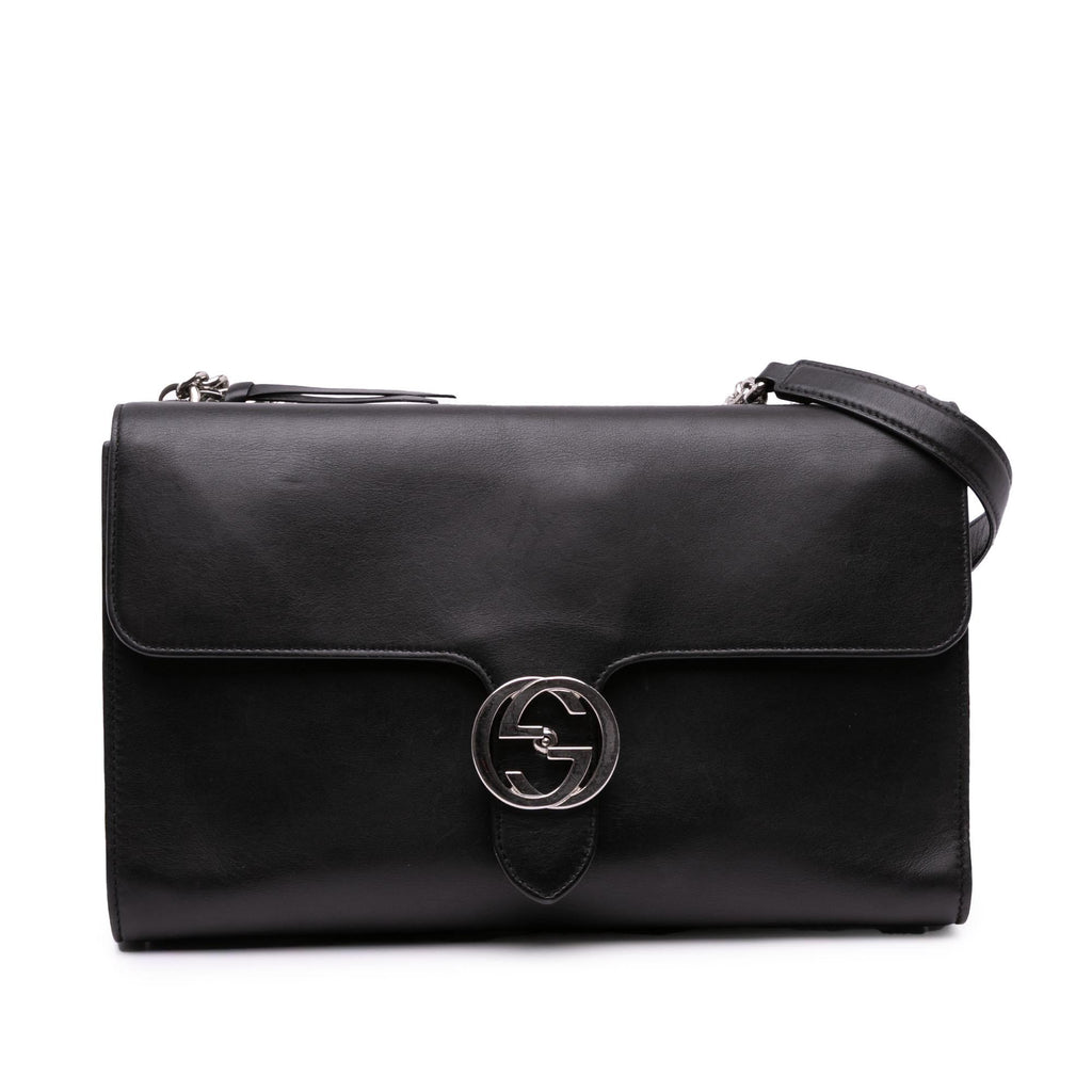 Gucci Medium Leather Dollar Interlocking G Crossbody