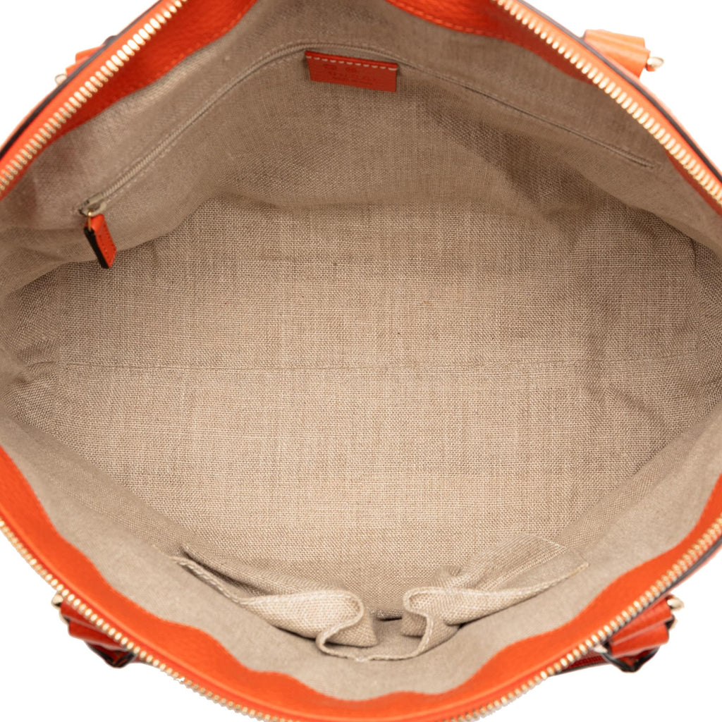 Gucci Medium Leather GG Charm Dome Satchel