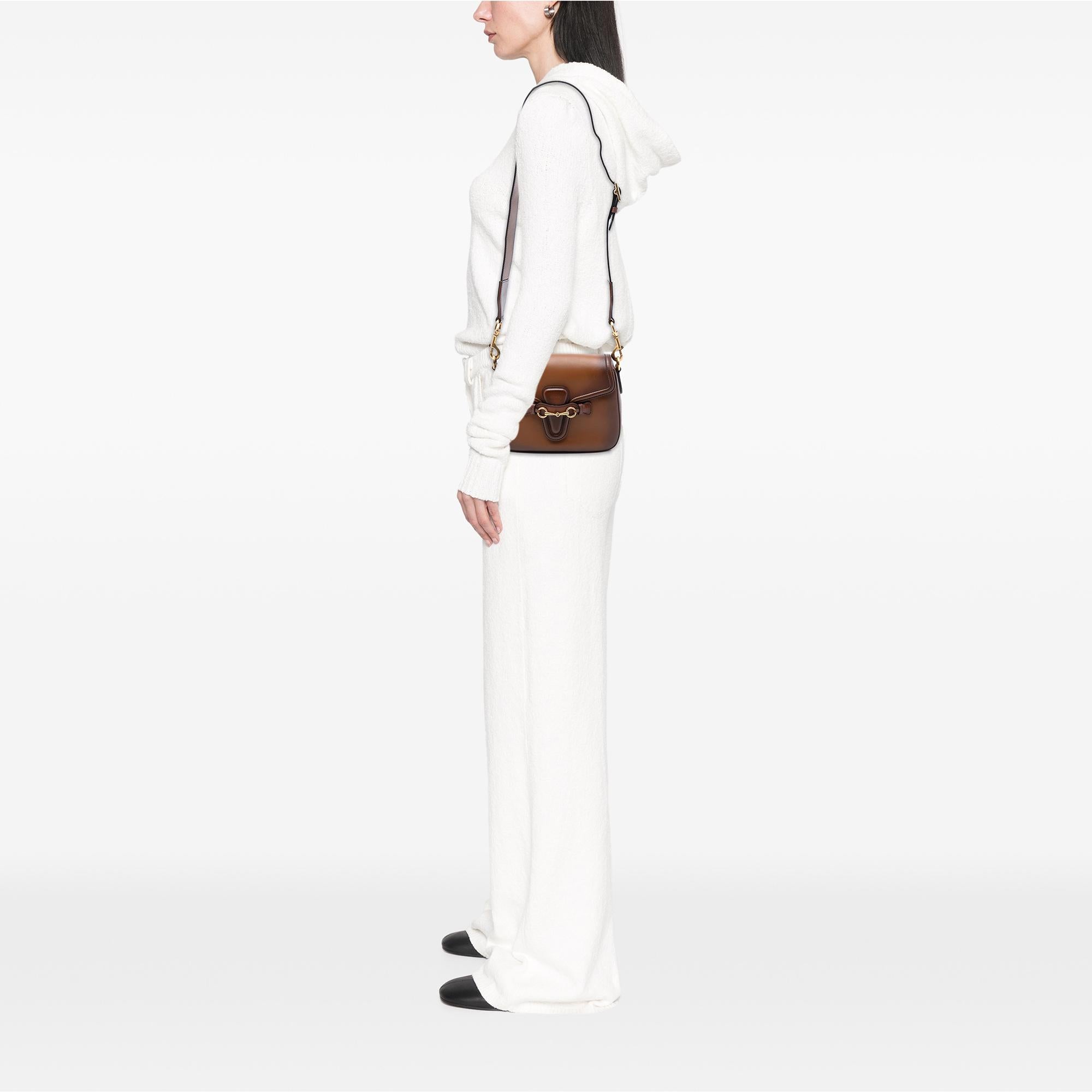 Gucci Medium Leather Lady Web Crossbody