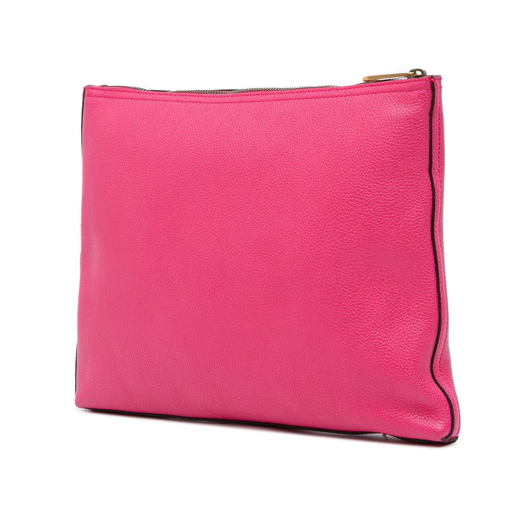 Gucci Medium Leather Logo Portfolio Clutch