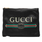 Gucci Medium Leather Logo Portfolio Clutch