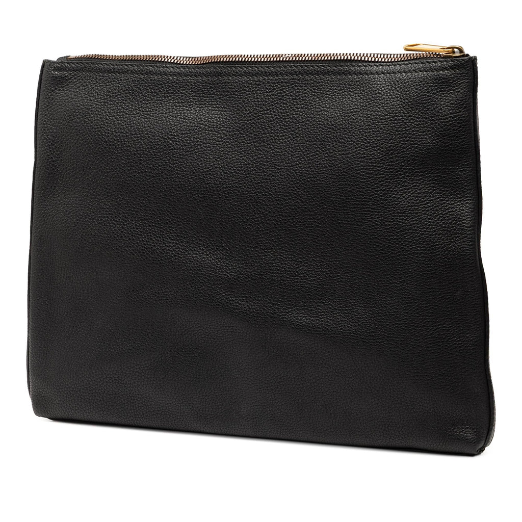 Gucci Medium Leather Logo Portfolio Clutch