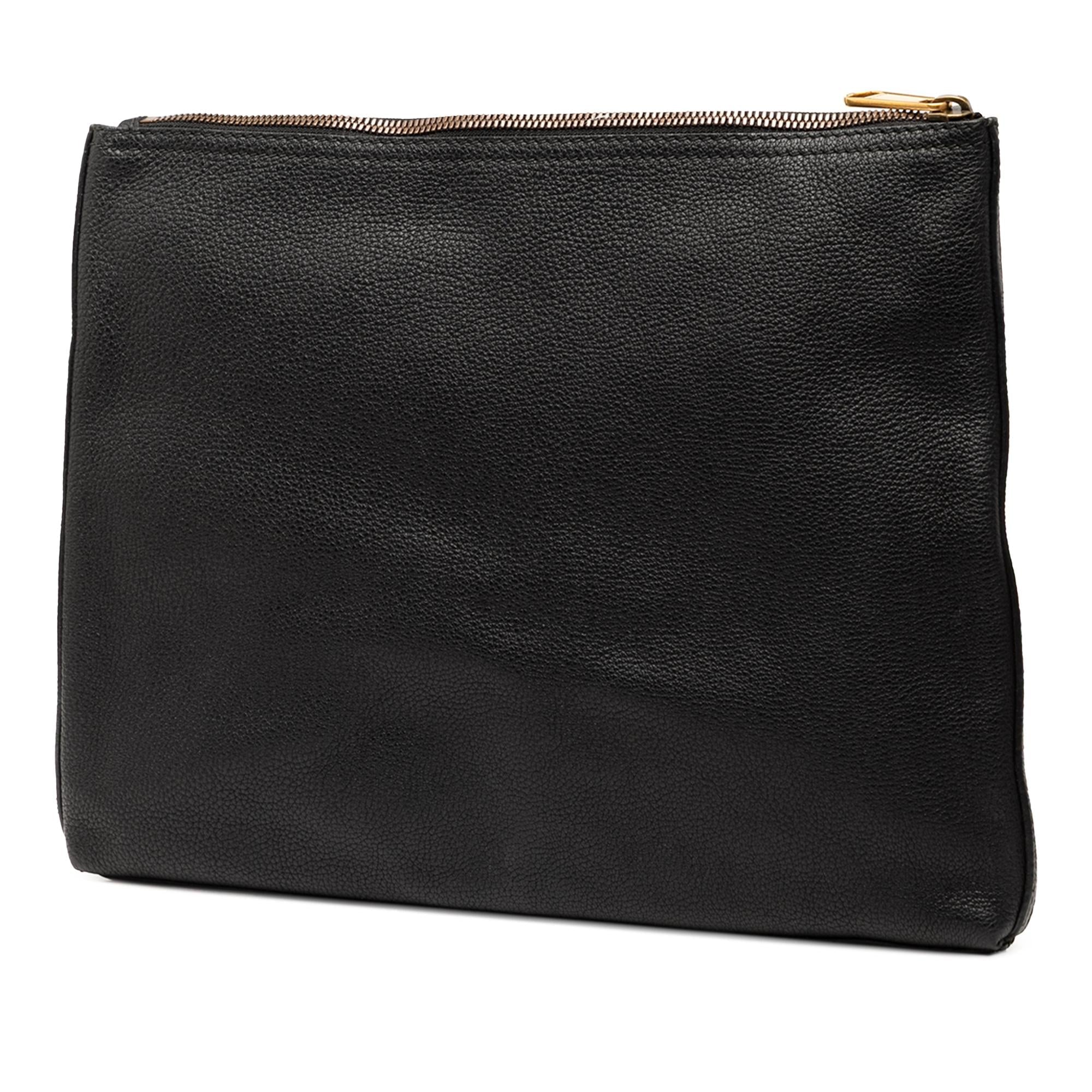 Gucci Medium Leather Logo Portfolio Clutch