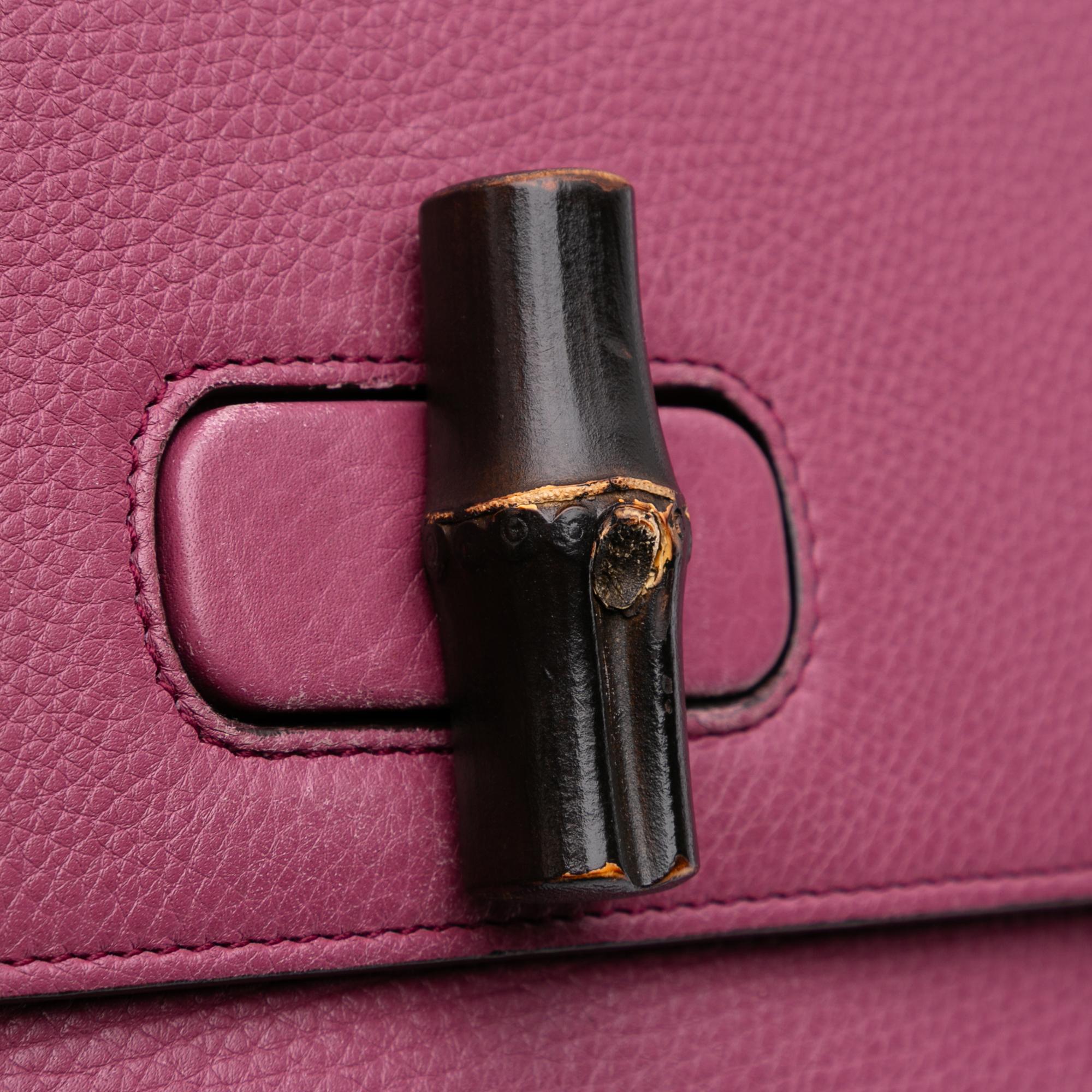 Gucci Medium Leather Miss Bamboo Crossbody
