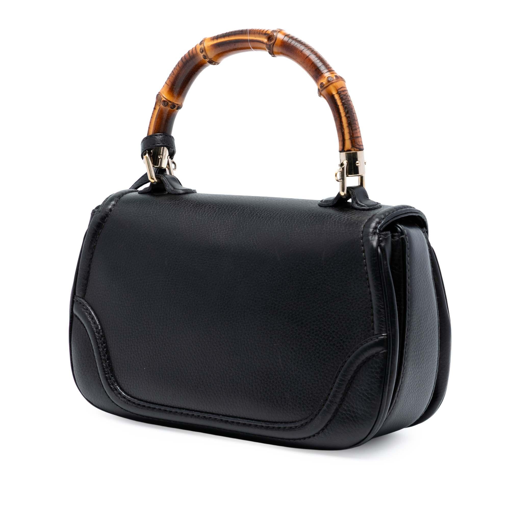 Gucci Medium Leather New Bamboo Satchel