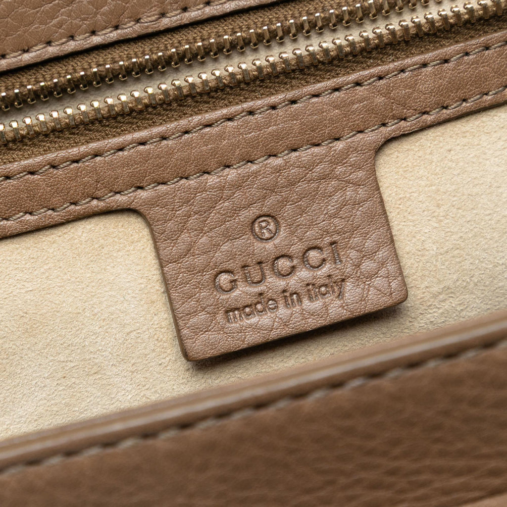 Gucci Medium Leather New Bamboo Satchel
