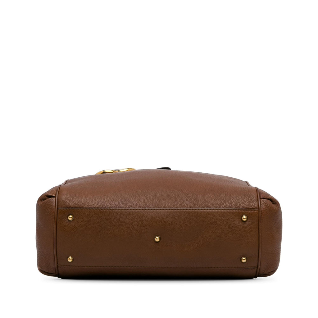 Gucci Medium Leather Ride Top Handle Bag (SHG-ZEr6xw)