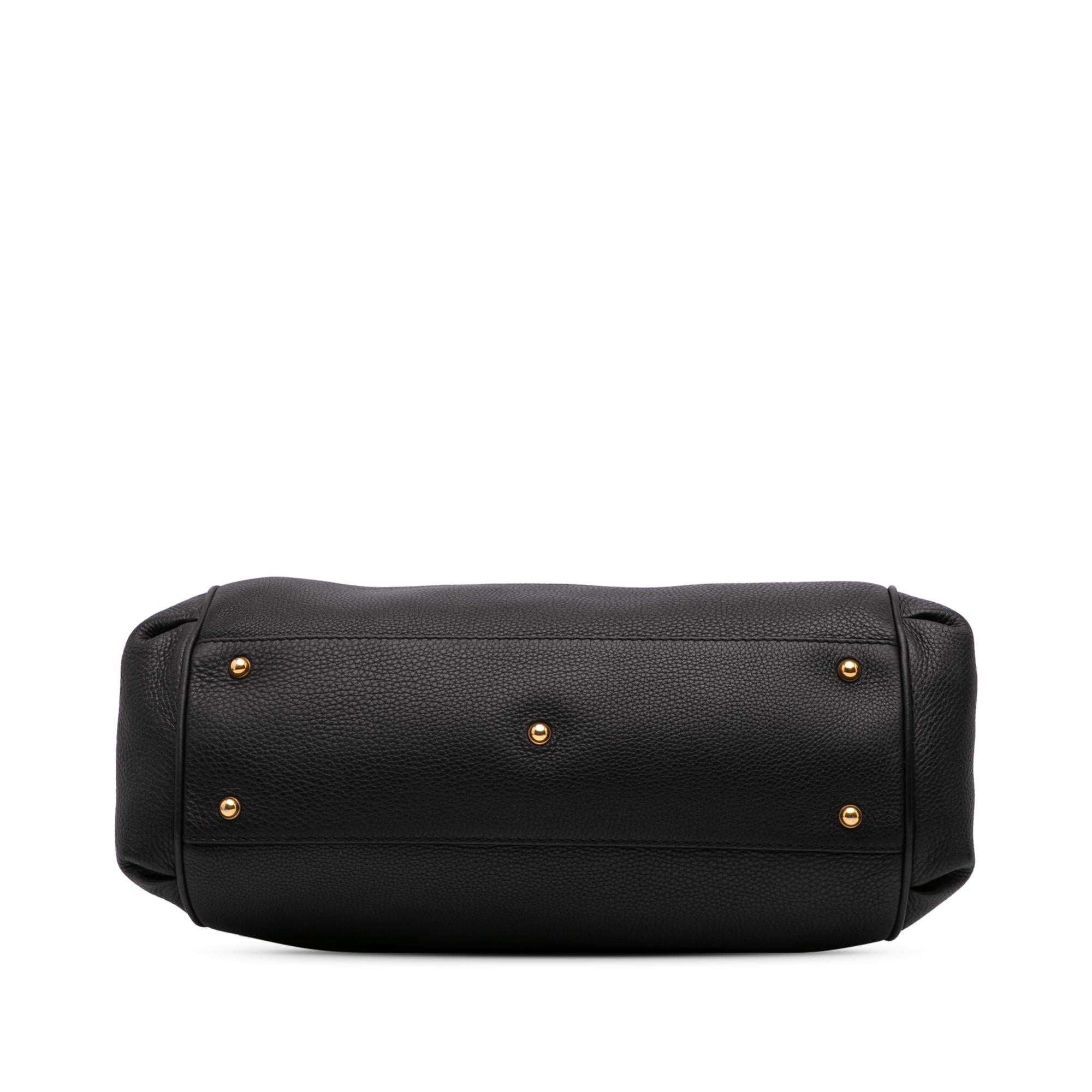 Gucci Medium Leather Ride Top Handle Bag