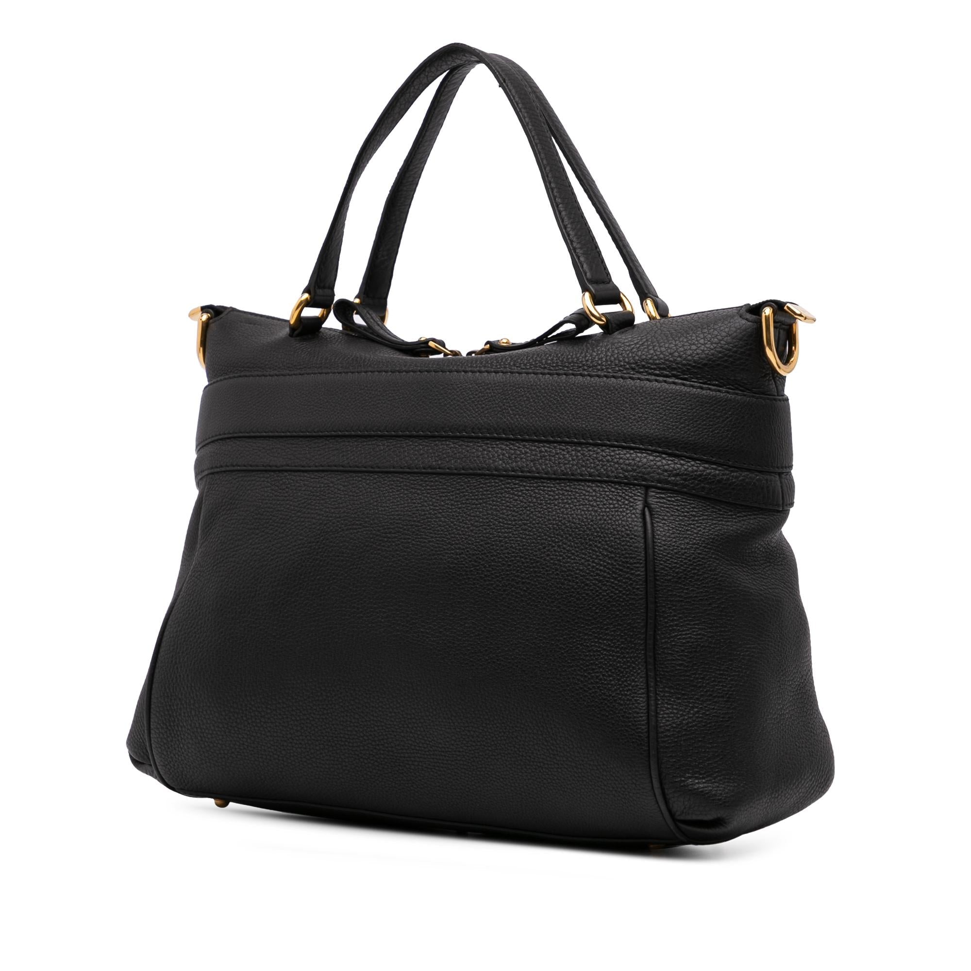 Gucci Medium Leather Ride Top Handle Bag