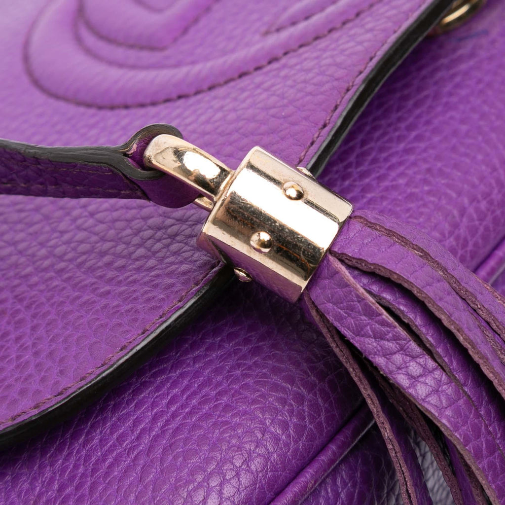 Gucci Medium Leather Soho Chain Flap Crossbody