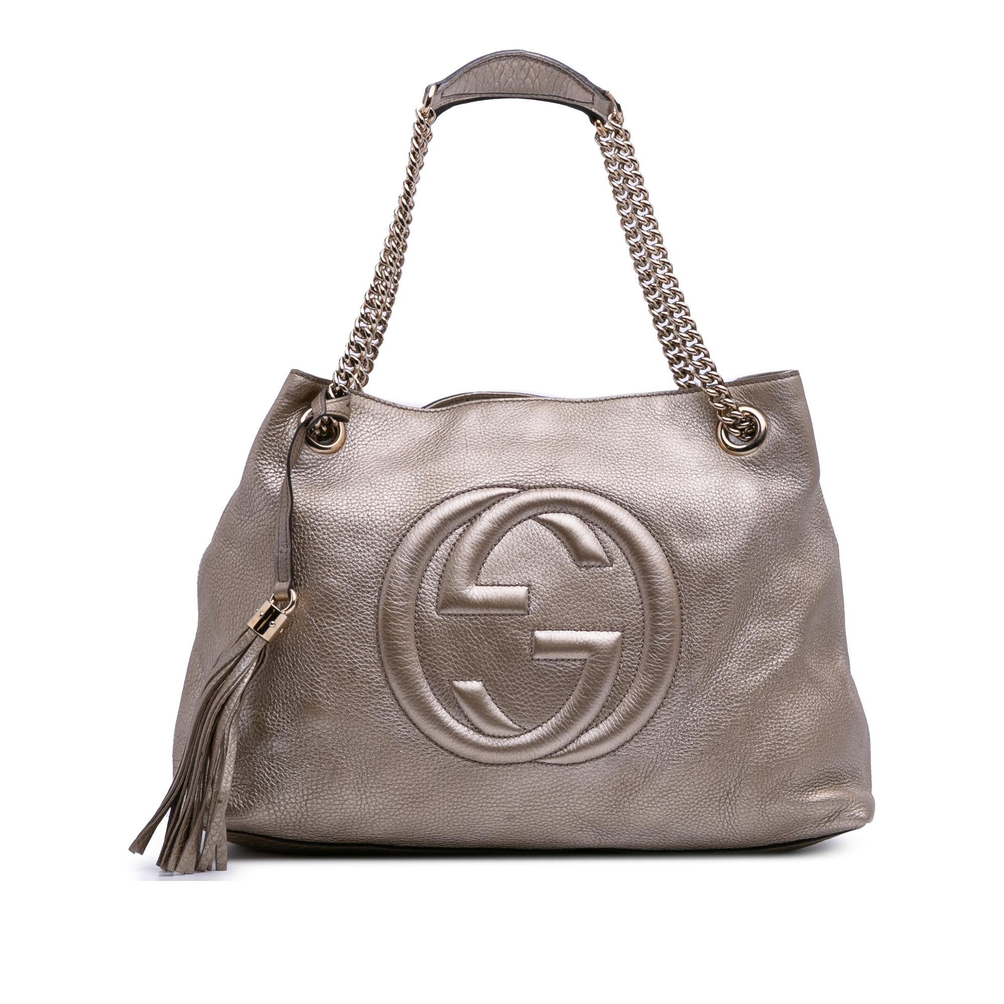 Gucci Medium Leather Soho Chain Tote