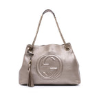 Gucci Medium Leather Soho Chain Tote