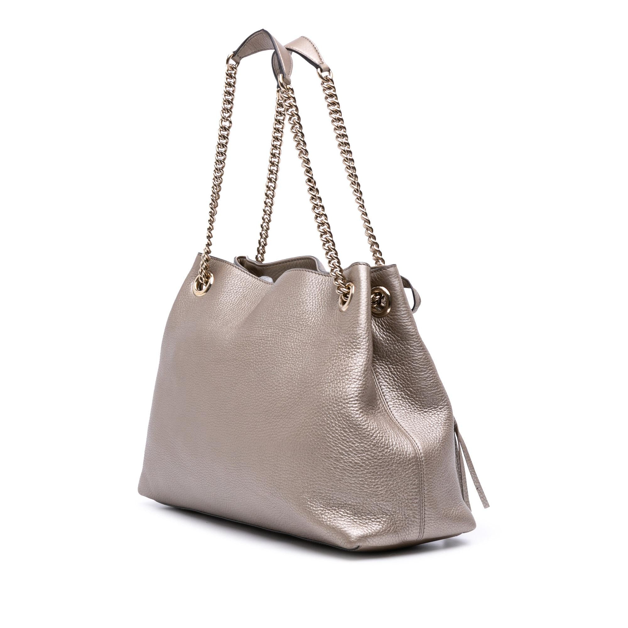 Gucci Medium Leather Soho Chain Tote