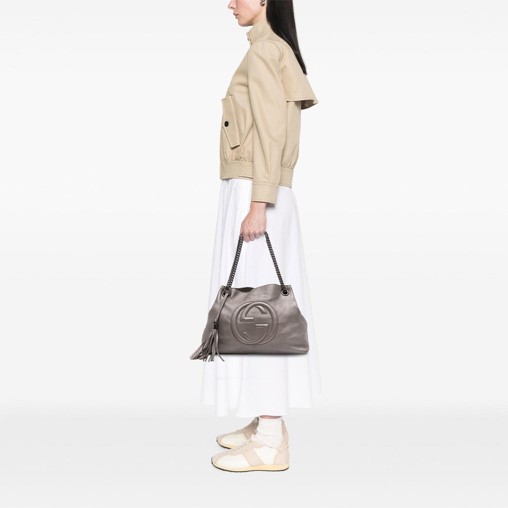 Gucci Medium Leather Soho Chain Tote