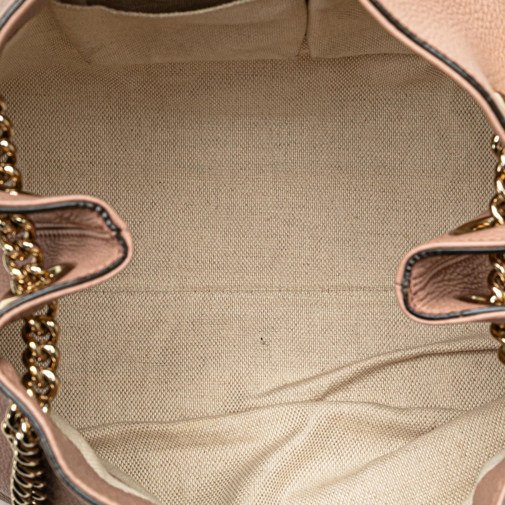 Gucci Medium Leather Soho Chain Tote