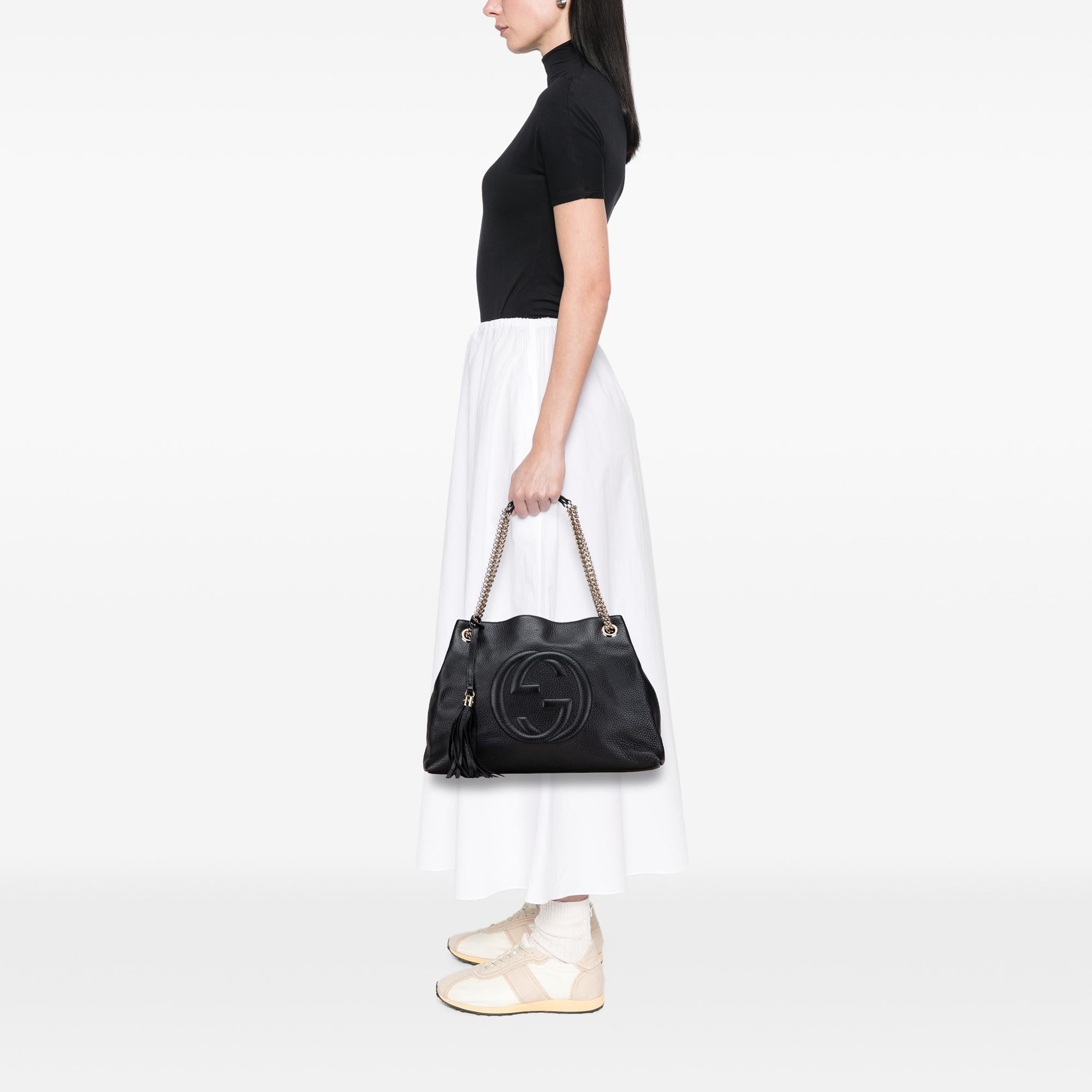 Gucci Medium Leather Soho Chain Tote