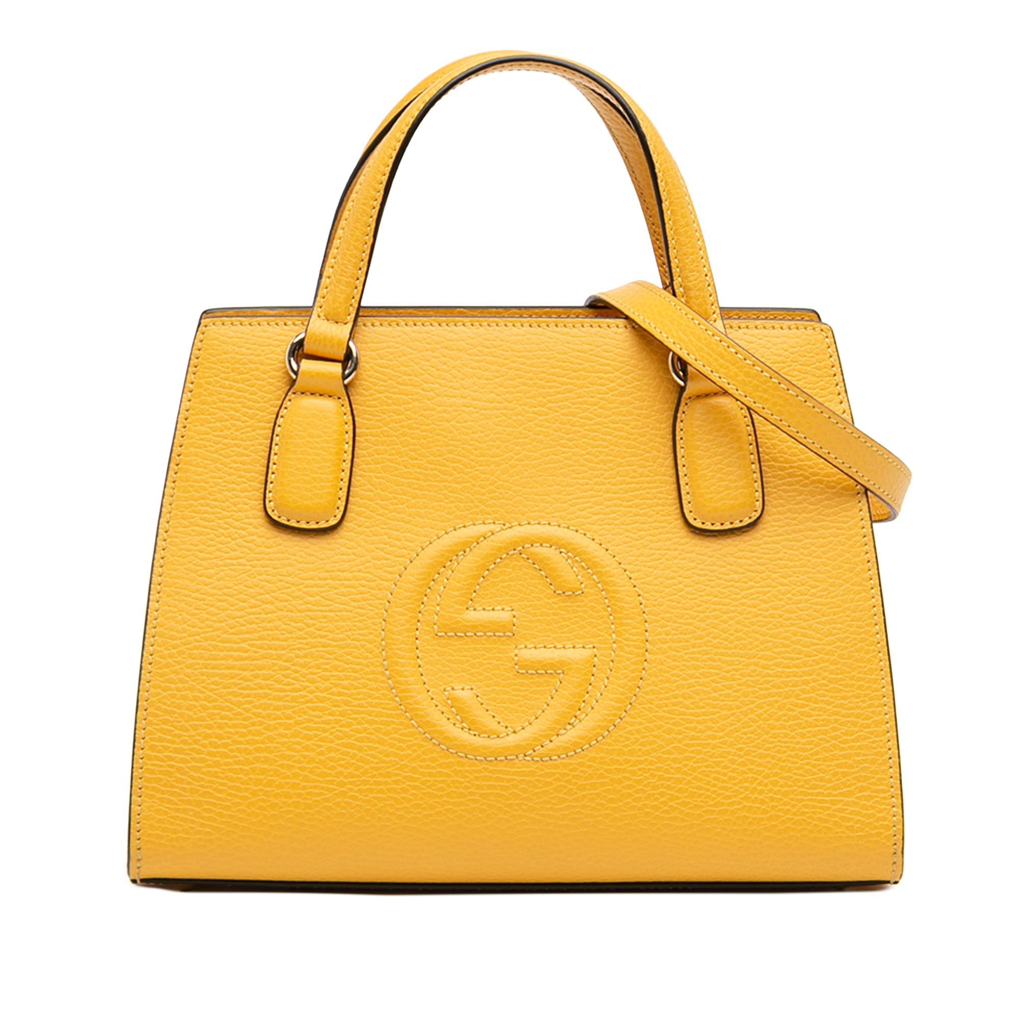 Gucci Medium Leather Soho Top Handle Convertible Tote