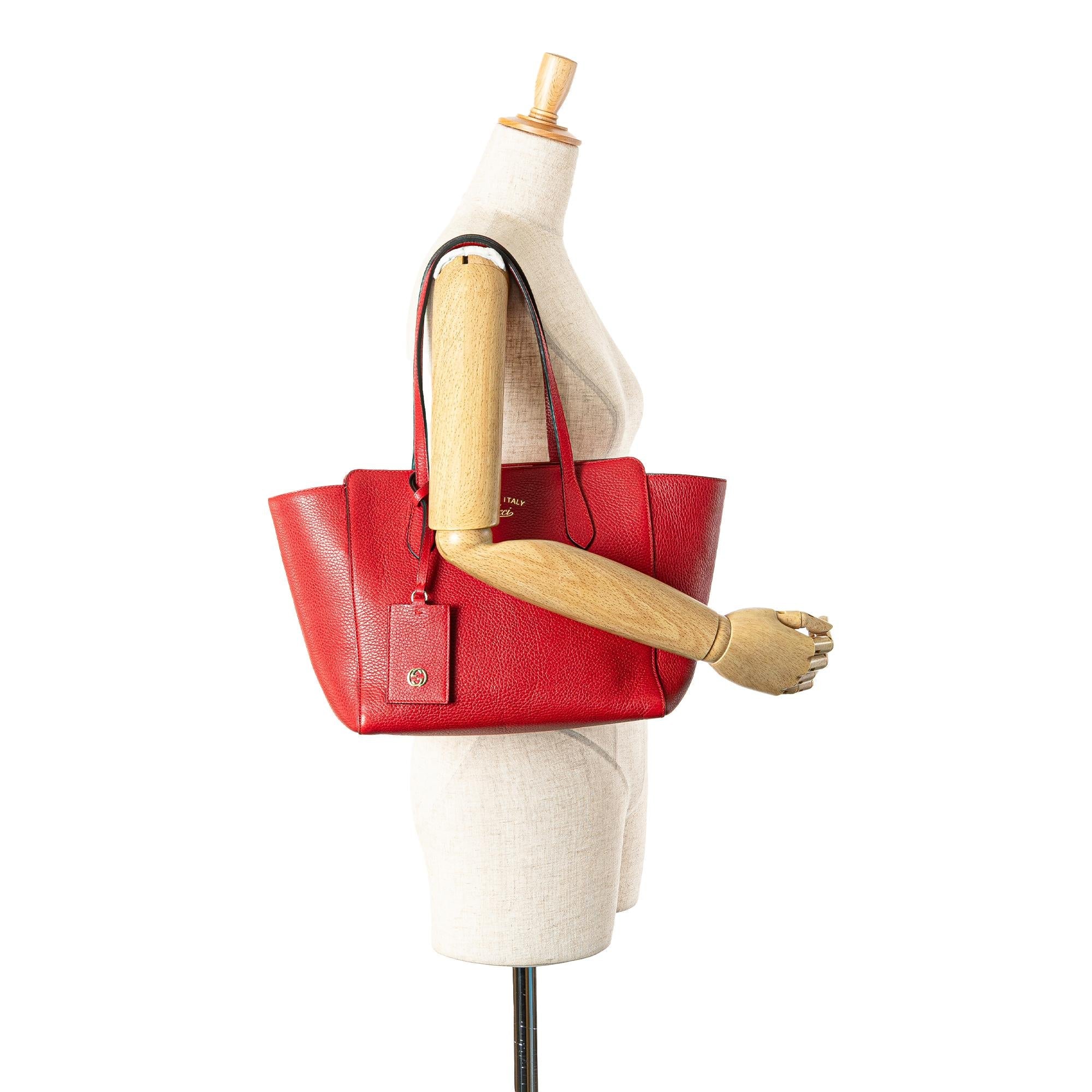 Gucci Medium Leather Swing Tote