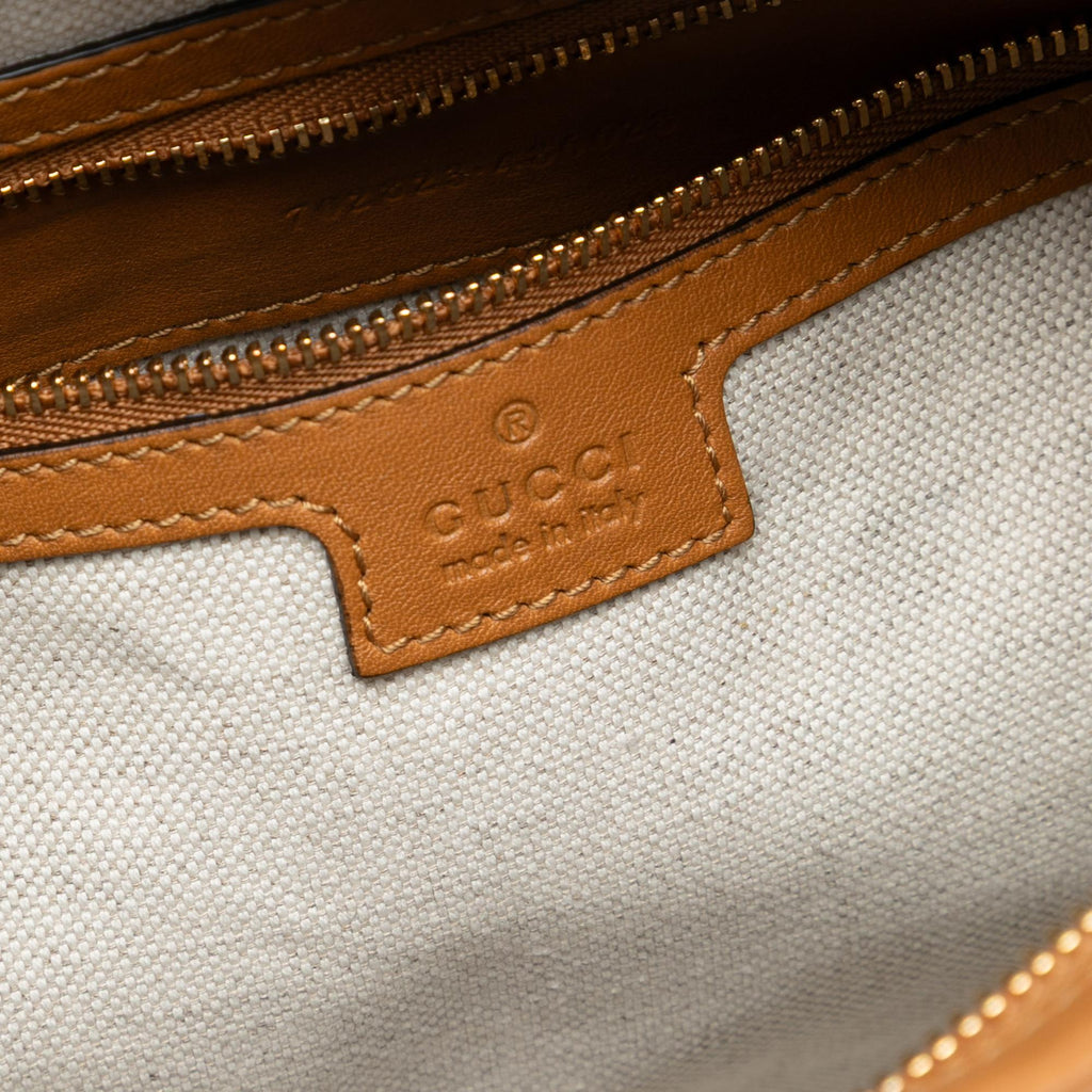 Gucci Medium Leather Web Attache Crossbody
