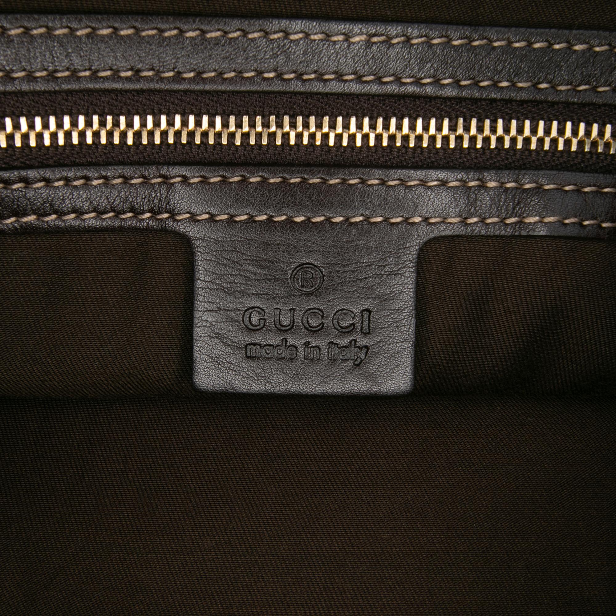 Gucci Medium Leather Web Britt Satchel