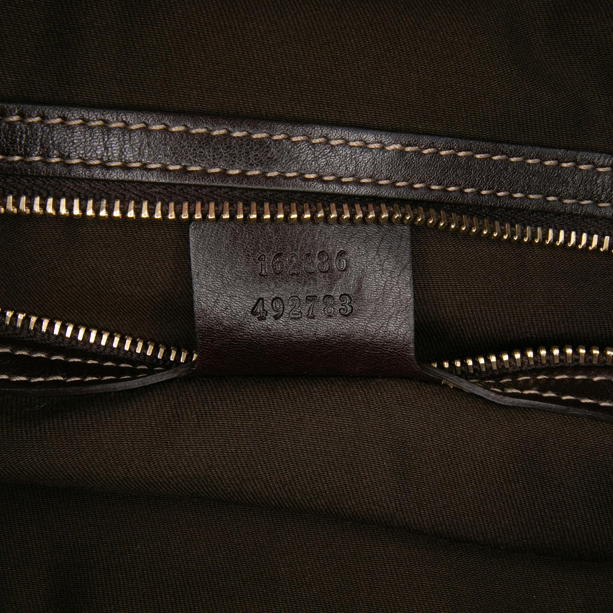 Gucci Medium Leather Web Britt Satchel